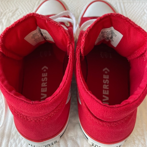 ❤️Converse❤️Chuck Taylor All Star Madison Mid-Top Sneakers Red White Valentines - Picture 11 of 11